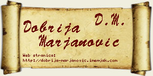 Dobrija Marjanović vizit kartica